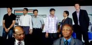 Cricketers at the launch of the Indian Premier League in 2007